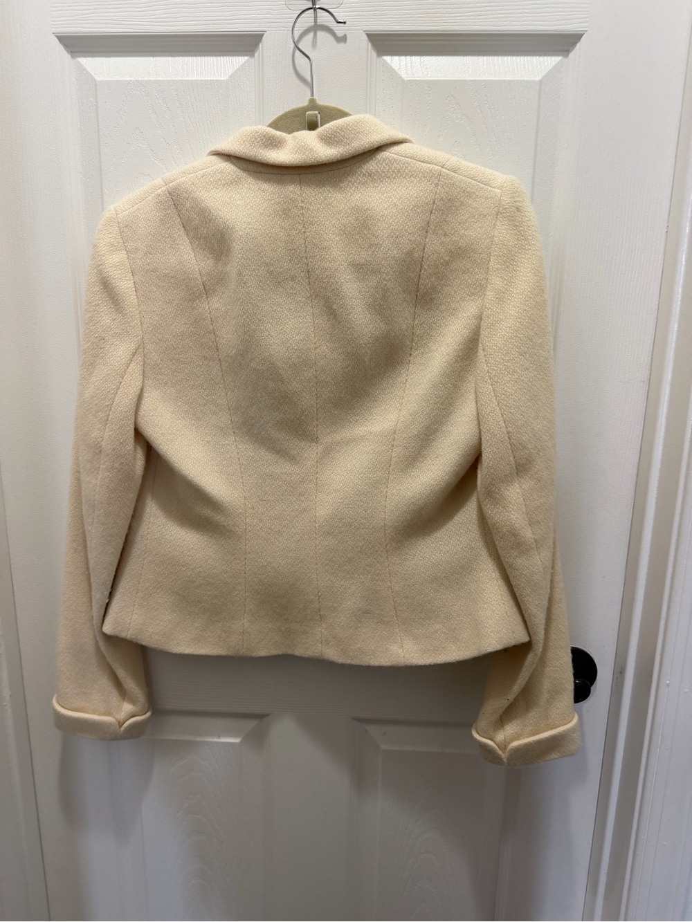 Lauren Ralph Lauren Cream Wool Blend Blazer Jacket Size 8 - Picture 3 of 6
